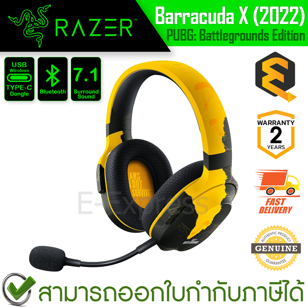Razer Barracuda X (2022) Wireless Gaming Headset PUBG: Battlegrounds ...