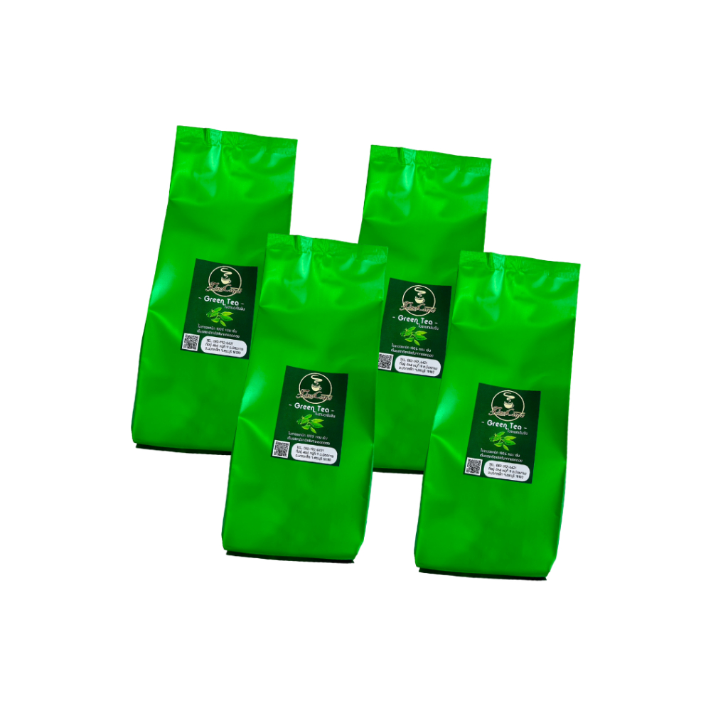 ชาเขียว ใบชาบดสูตรเข้มข้น GREEN TEA GRINDER TEA LEAVES ชงได้ทั้งร้อนและ