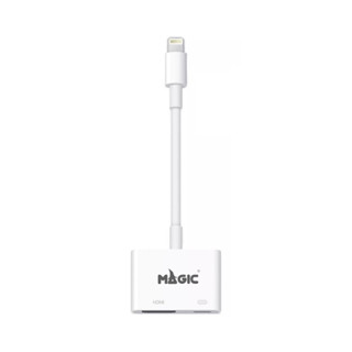 MAGIC Cable Adapter Lightning To HDMI + Charging(A5-10) White