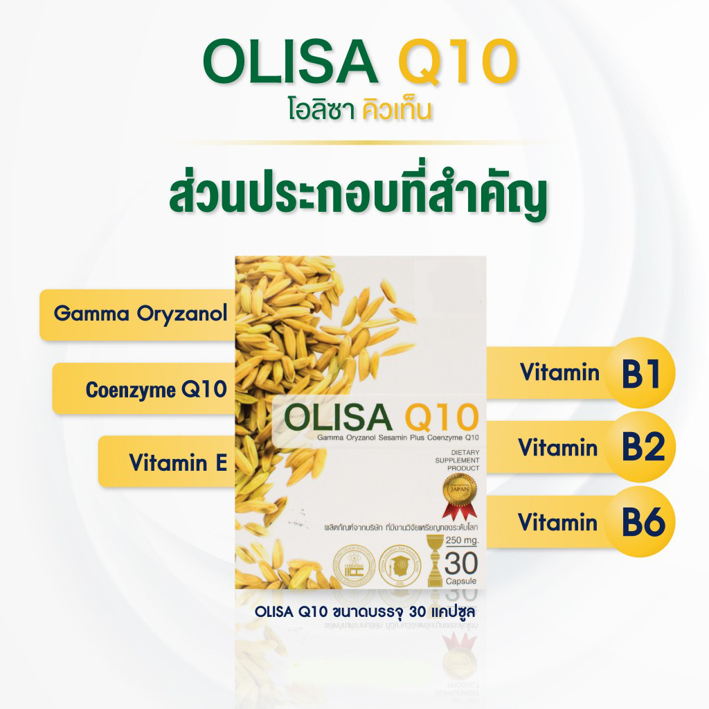 สินค้าตัดโค้ด-ของแท้-100-พร้อมจัดส่ง-olisa-q10-1-กล่อง-บรรจุ-30-แคปซูล