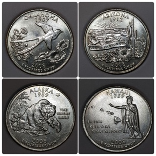 เหรียญอเมริกา - สเตทควอเตอร์ 2007-08 (มีหลายรัฐให้เลือก)