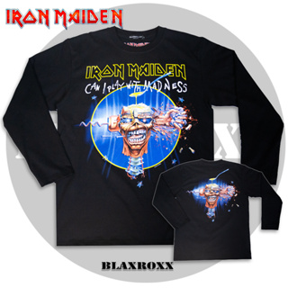 Blaxroxx เสื้อวง ลิขสิทธิ์แท้  Iron Maiden (LS-IRM003) สกรีนลายคมชัด ไม่หลุดลอก cotton 100