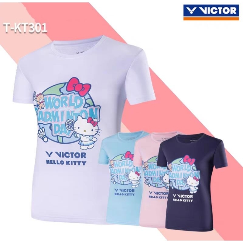 พร้อมส่ง-เสื้อแบดมินตัน-victor-hello-kitty-world-badminton-day-สินค้ารับประกันของแท้