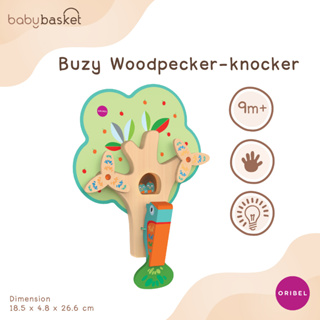 Oribel Buzy Woodpecker Knocker ของเล่นไม้ติดฝาผนังเสริมจิตนาการ ทักษะ และความคิดสร้างสรรค์