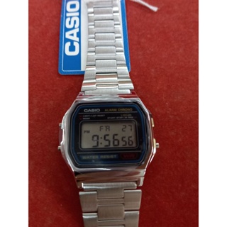 นาฬิกา​ข้อมือ​ #CASIO​ #A158WA-1DF(ของแท้)​ภาพ​จาก​ของจริง​  มีใบการันตี​ 1ปี กันน้ำได้ ตั้งปลุกได้