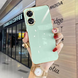 ตรงรุ่น Oppo A58 4G เคส TPU  ขอบตรง สำหรับ Oppo A18 A38 A78 A58 A78 4G A58 4G แบบนิ่ม TPU กันกระแทก