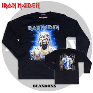 Blaxroxx เสื้อวง ลิขสิทธิ์แท้  Iron Maiden (LS-IRM009) สกรีนลายคมชัด ไม่หลุดลอก cotton 100