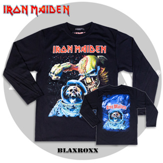 Blaxroxx เสื้อวง ลิขสิทธิ์แท้  Iron Maiden (LS-IRM015) สกรีนลายคมชัด ไม่หลุดลอก cotton 100