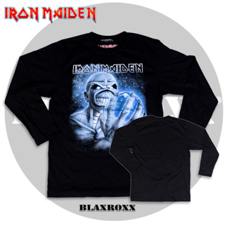 Blaxroxx เสื้อวง ลิขสิทธิ์แท้  Iron Maiden (LS-IRM013) สกรีนลายคมชัด ไม่หลุดลอก cotton 100