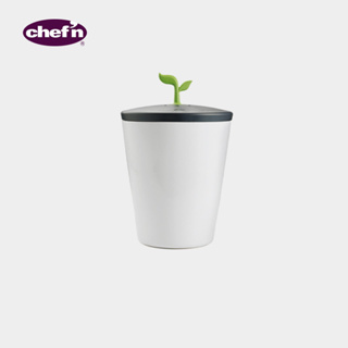 Chefn EcoCrock Ceramic Compost Bin With Replaceable Natural Charcoal Filter - White (3L) แก้วเซรามิคดูดกลิ่น