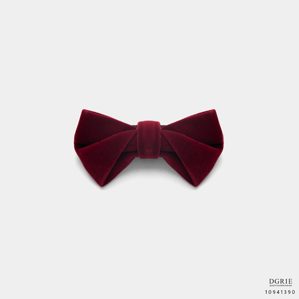 wine-red-velvet-bowtie-โบว์ไทกำมะหยี่สีแดง