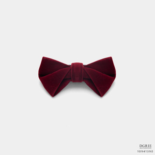 Wine Red Velvet Bowtie - โบว์ไทกำมะหยี่สีแดง