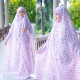 ชุดละหมาดเเบบมีเเขนผู้หญิง TB21พิมพ์ลายดอกโทนน่ารัก ตะละกงผู้ใหญ่อิสลาม ทันสมัย (คละสีดอก)ไม้ตะละกงแบบมีหน้า ตะละกง