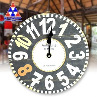 ALL U CAN BUY นาฬิกาแขวนผนัง นาฬิกาติดผนัง ตัวเลขใหญ่ สีสดใส clock