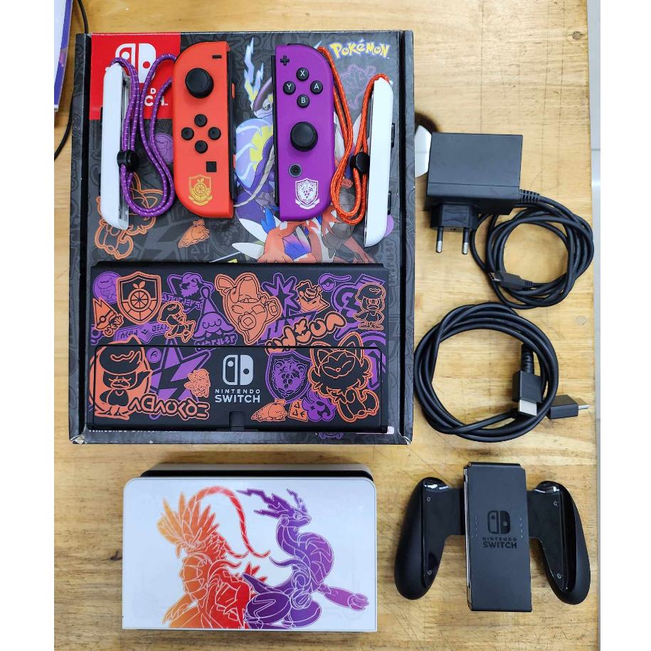 Nintendo Switch Oled ลาย Pokemon มือ 2 อุปกรณ์ครบยกกล่อง สภาพสวย
