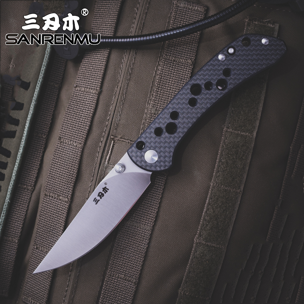 SANRENMU SRM 9165 12C27 เหล็กกู้ภัย G10 Survival เครื่องมือกลางแจ้ง ...