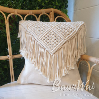 Baanwai-ปลอกหมอน เชือกถัก Macrame