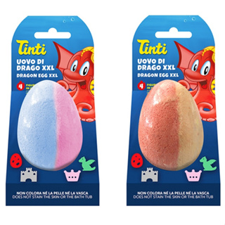TINTI® บาธบอมบ์ ไข่มังกร (ลูกใหญ่) มีเซอร์ไพรส์ด้านใน เปลี่ยนสี (140 g.) สำหรับเด็ก ไร้สารพิษ ผลิตเยอรมนี Dragon Egg XXL บาธบอล ของเล่นเด็ก อ่างอาบน้ำ