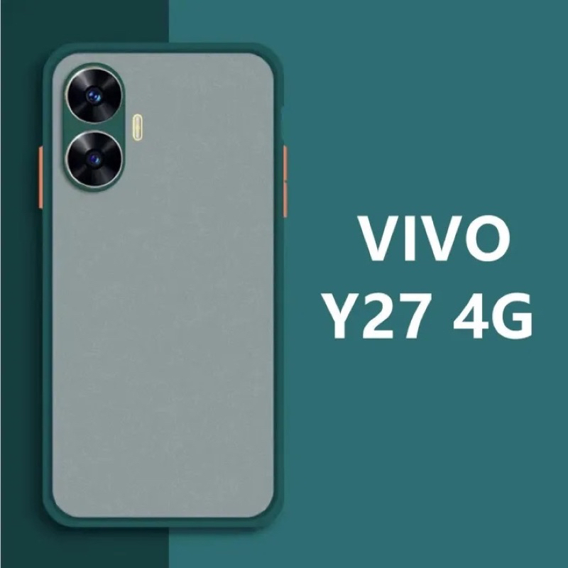 ส่งจากไทย-เคสมือถือ-เคสกันกระแทก-ปุ่มสีผิวด้าน-case-vivo-y27-4g-เคสโทรศัพท์-วีโว่-ขอบนิ่มหลังแข็ง