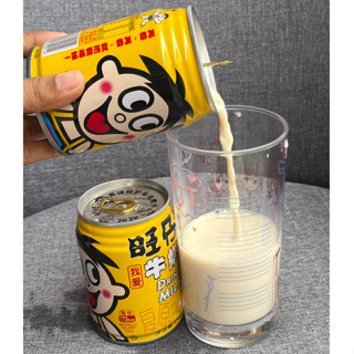 นมโคสด 旺旺果汁味 旺仔牛奶245ml กลิ่นผลไม้รวม wangwang ตราว่างว่าง (1ลังมี24กระป๋อง)