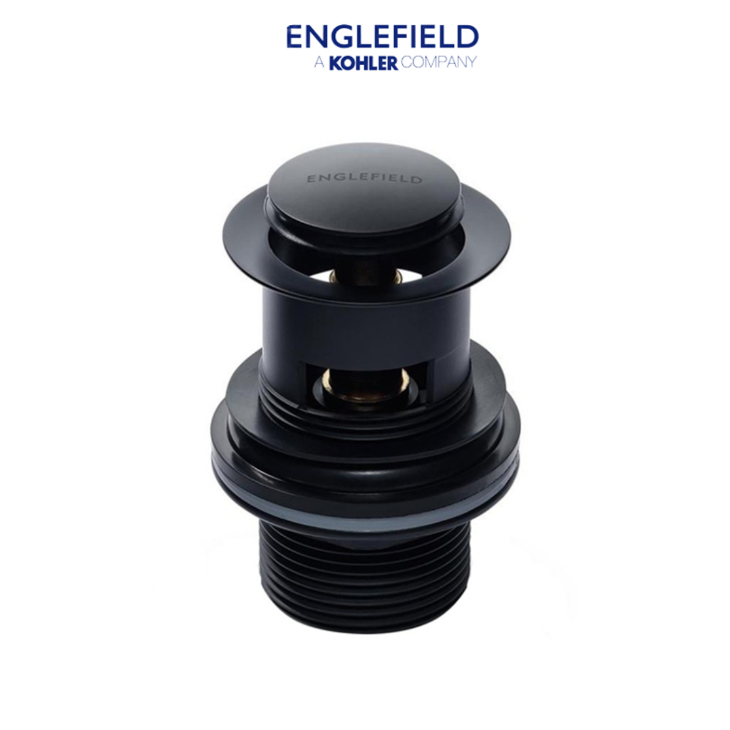 englefield-touch-active-drain-สะดืออ่างล้างหน้าแบบกดสำหรับสะดือบ่าเล็ก-มีรูน้ำล้น-สีดำ-k-11683x-bl