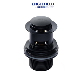 ENGLEFIELD Touch active drain สะดืออ่างล้างหน้าแบบกดสำหรับสะดือบ่าเล็ก (มีรูน้ำล้น) สีดำ K-11683X-BL