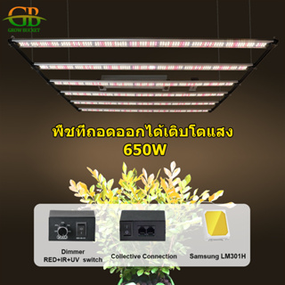 ไฟเพลี้ยน้ํา Samsung LM301H LED LED ไฟส่องแสง 650W ไฟพฤกษศาสตร์ในร่มแอลอีดี