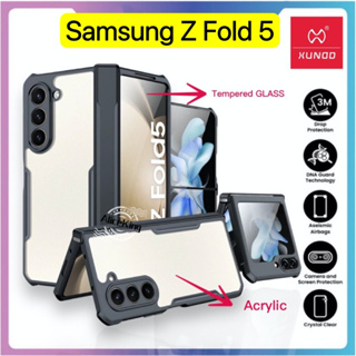 Samsung Galaxy Z Fold 5 เคส Xundd Airbags กันกระแทก PC + TPU + กระจกเลเซอร์ รูปแบบ ฝาครอบป้องกันกล้อง