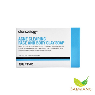 Charcoalogy Acne Clearing Face and Body Cley Soap 100 g. (16180)