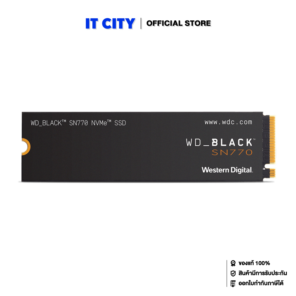 ราคาและรีวิวเอสเอสดี WD BLACK SN770 1TB M.2 2280 NVMe Gen4 (WDS100T3X0E) SSD (MS6-000170)