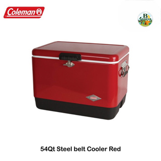 กระติกColeman 54Q Steel Belted Cooler Red (สีแดง)🚀พร้อมจัดส่ง