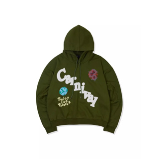 CARNIVAL CNVSS23H004OL ENJOY THE PROCESS WASHED HOODIE OLIVE