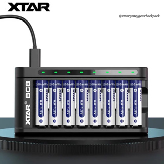 Promotion Set: ชุดทดแทนถ่านอัลคาไลน์  XTAR BC8 1.5V&amp;1.2V Battery Charger
