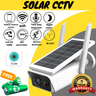 Solar CCTV / Battery Power 3MP 1296p Wireless Wifi กล้องวงจรปิด พลังงานแสงอาทิตย์ กล้องวงจรปิดกันน้ำ