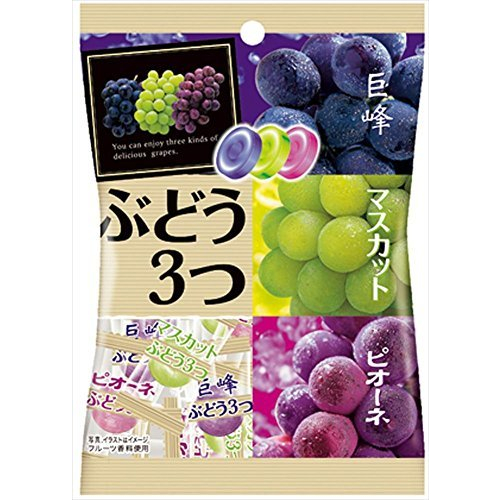 พร้อมส่ง-pine-grape-yelly-kyoho-mascat-pione-grape-85g-ลูกอมองุ่นคละชนิด-สามชนิด