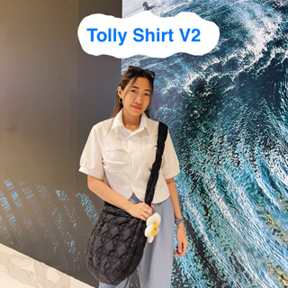 Tolly Shirt V2 - เสื้อเชิ้ตคอปกสีขาวแขนสั้น