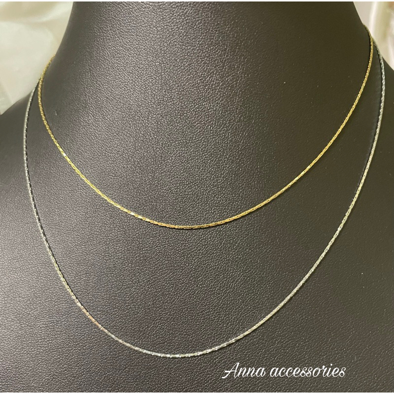 สร้อยคองานสแตนเลส-necklace-stainless-steel-ไม่ลอกไม่ดำ-โดนน้ำโดนเหงื่อได้-ส่งจากไทย-ความยาว40-45cm-ปรับได้