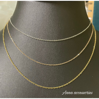สร้อยคองานสแตนเลส⚜️🔥 necklace stainless steel |ไม่ลอกไม่ดำ โดนน้ำโดนเหงื่อได้ ส่งจากไทย🚩 ความยาว40-45cm ปรับได้