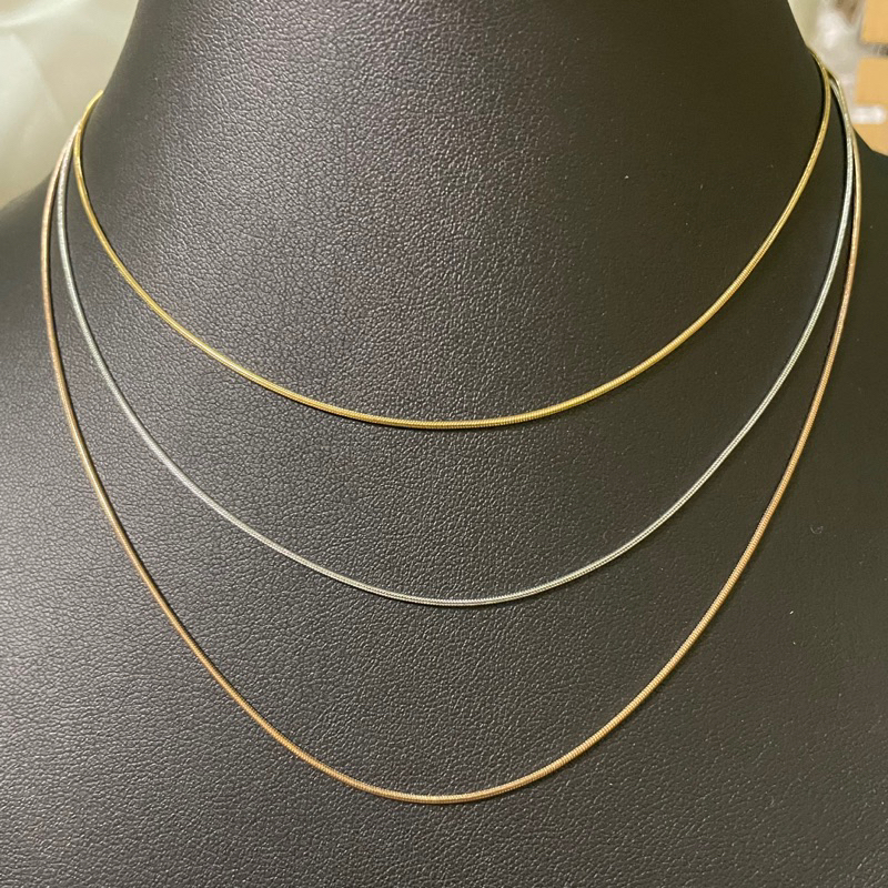 สร้อยคองานสแตนเลส-necklace-stainless-steel-ไม่ลอกไม่ดำ-โดนน้ำโดนเหงื่อได้-ส่งจากไทย-ความยาว40-45cm-ปรับได้