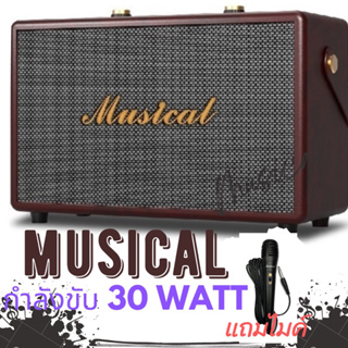 ลำโพงบลูทูธสไตล์เรโทร Musical รุ่น Action I กำลังขับ 30W พร้อมไมโครโฟน(มีสาย)