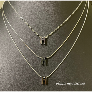 lovely necklace stainless steel | ส่งจากไทย🇹🇭 สร้อยคอHงานสแตนเลสไม่ลอกไม่ดำ เลือกลายเส้นได้ โดนน้ำโดนเหงื่อ