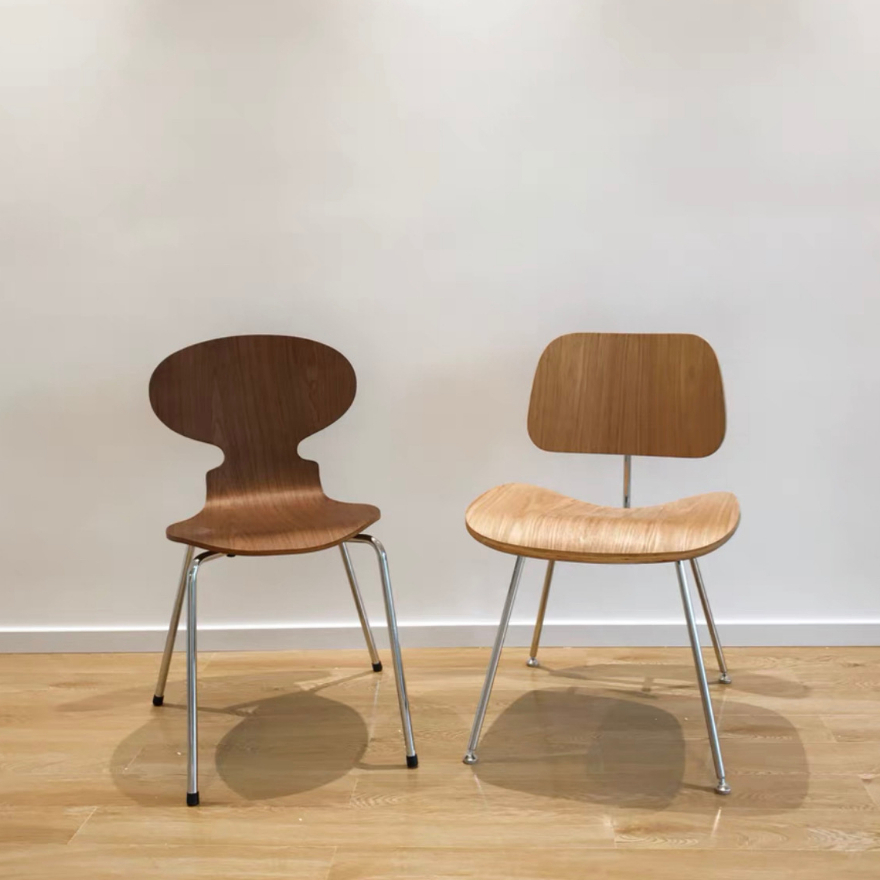 พร้อมส่ง-เก้าอี้เกาหลี-eames-molded-plywood-lounge-chair-สไตล์มินิมอล-mid-century-style-chair-คาเฟ่