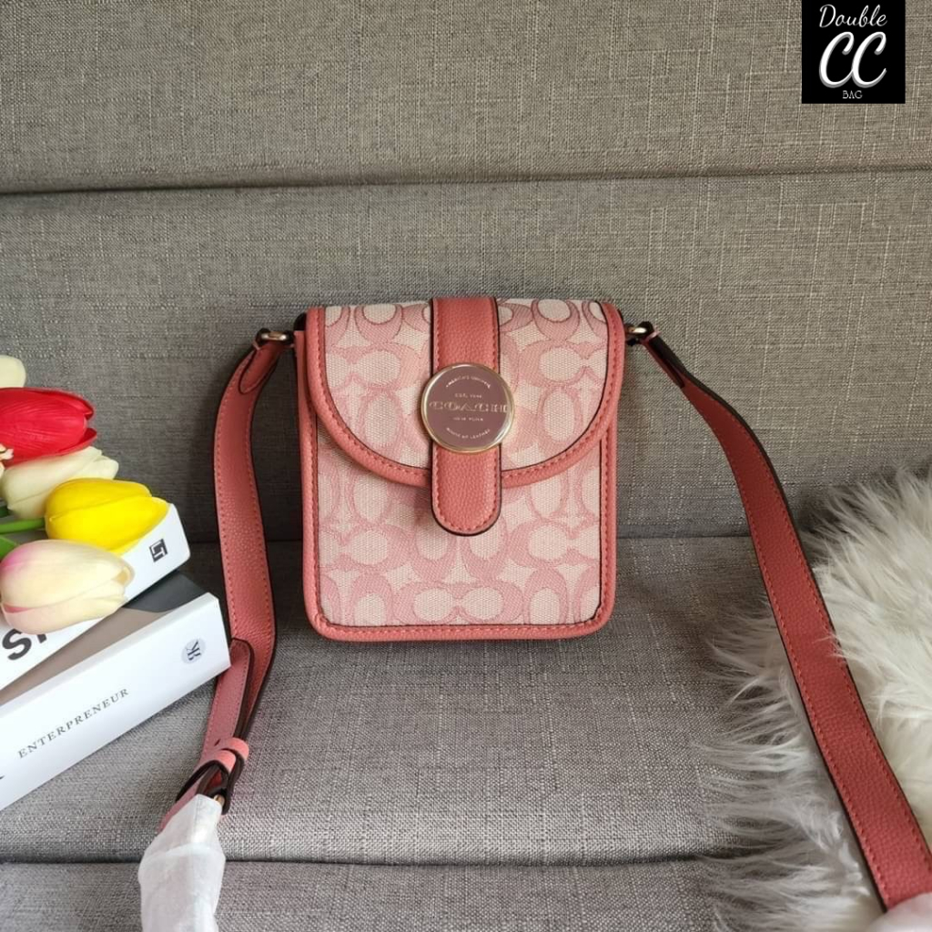 sale-สินค้าปกติ-ราคานี้ให้ไวค่า-แท้-from-factory-north-south-lonnie-crossbody-in-signature-jacquard-c8321