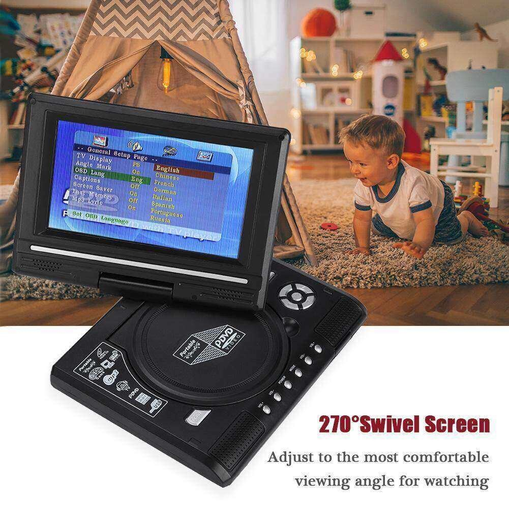เครื่องเล่นแผ่นDVD แบบพกพา สามารถเชื่อมต่อทีวีได้ เล่นผ่านการ์ดได้ (AV ...