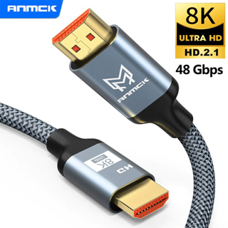 Anmck HDMI Cable 8K สาย HDMI V2.1 สายต่อจอ Support 8K สําหรับกล่องทีวี PS5 PS4 xbox HD