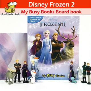 (ใช้โค้ดรับcoinคืน10%ได้) พร้อมส่ง *ลิขสิทธิ์แท้ Original* นิทานภาษาอังกฤษ+โมเดล 10 ตัว Disney Frozen 2 My Busy Books Board book หนังสือภาษาอังกฤษ by GreatEnglishBooks