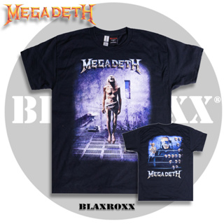 Blaxroxx เสื้อวง ลิขสิทธิ์แท้ MEGADETH® (MGD012) สกรีนลายคมชัด ผ้า Gildan Ultra Cotton