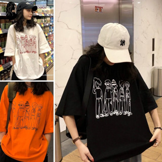 เสื้อยืดแฟชั่น มีไซส์ให้เลือก คอกลม ลายแฟชั่นวินเทจ สไตล์เกาหลี ใส่เท่ห์ๆ ผ้านิ่มยืด พร้อมส่ง TS59