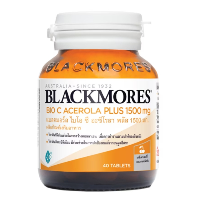 blackmores-วิตามินซี-blackmores-bio-c-แบลคมอร์ส-ไบโอ-ซี-อะซีโรลา-พลัส-1500-มก-40-เม็ด