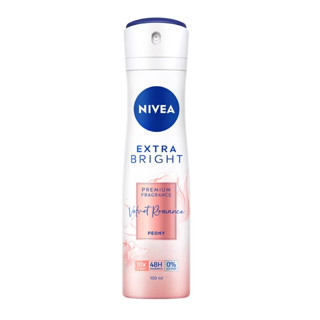 Nivea นีเวีย เอ็กซ์ตร้า ไบรท์ พรีเมียม ฟราแกรนซ์ เวลเว็ท โรแมนซ์ พีโอนี สเปรย์ 150 มล.